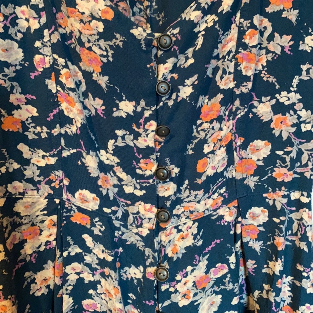 Teal Flowered Romper - image 2